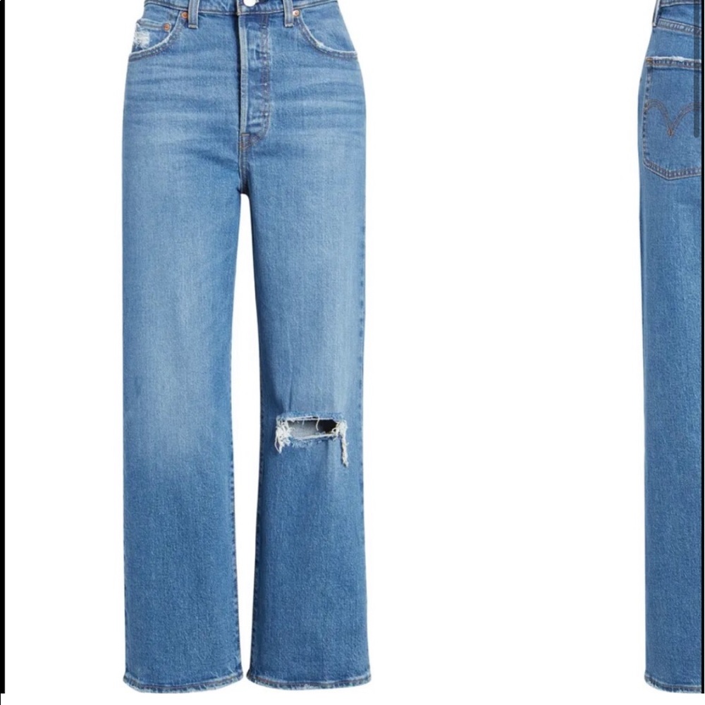 levi’s straight ribcage jeans